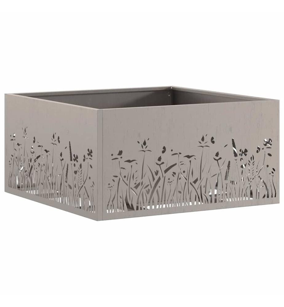 Foyer de cheminée Marron 60 x 60 x 30 cm Acier patiné