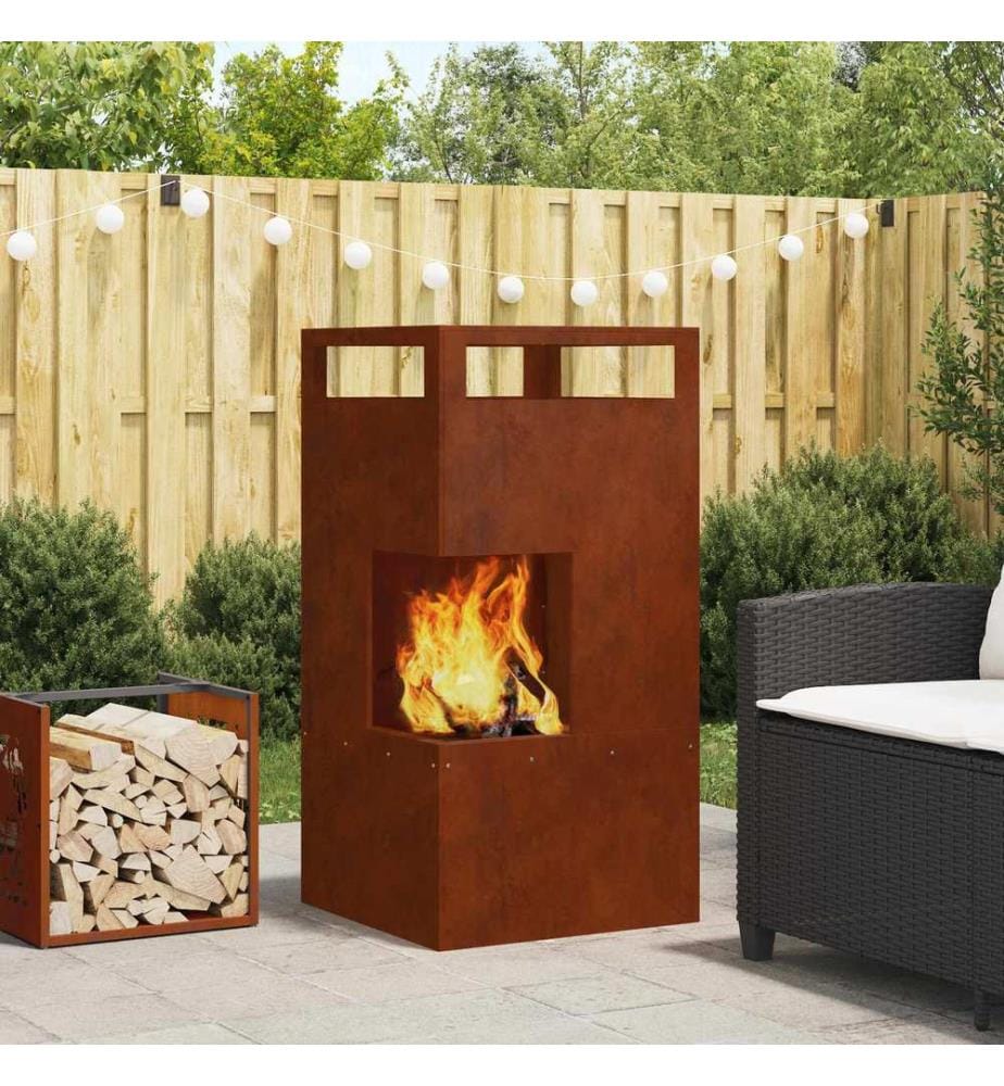Braise Marron 50 x 50 x 100 cm Acier