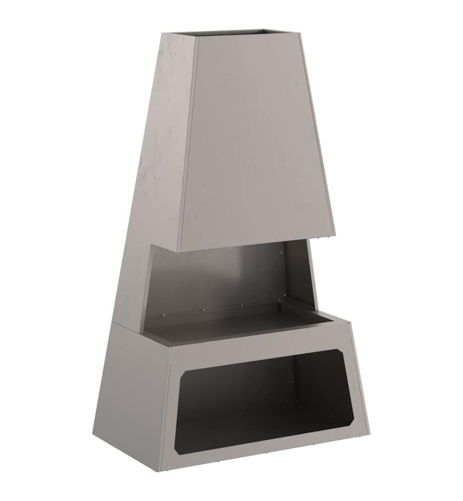 Braise Marron 60 x 35 x 100 cm Acier patiné