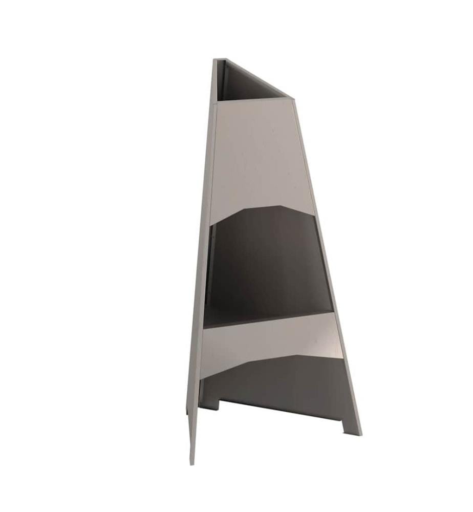 Braise Marron 50 x 50 x 95 cm Acier patiné