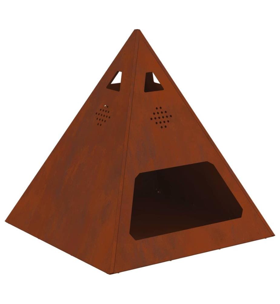 Foyer de cheminée Marron 50 x 50 x 51 cm Acier patiné