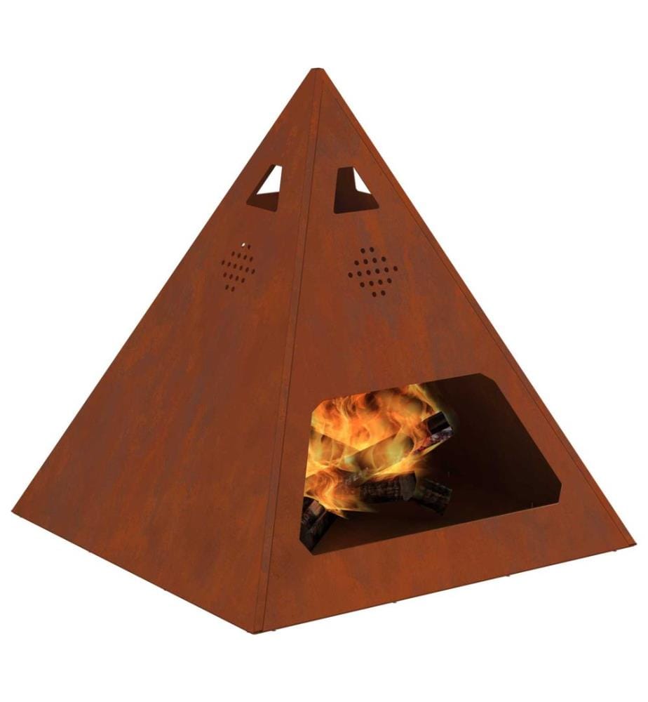 Foyer de cheminée Marron 50 x 50 x 51 cm Acier patiné