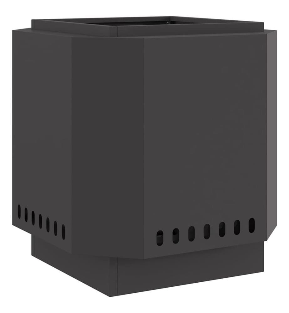 Rauchfreier Feuerkorb Schwarz 48 x 48 x 51 cm Stahl