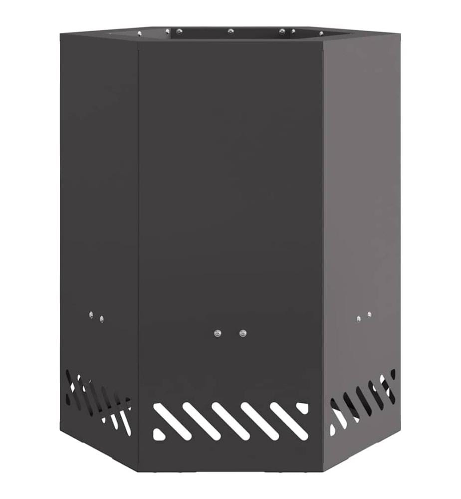 Rauchfreier Feuerkorb Schwarz 38 x 38 x 51 cm Stahl