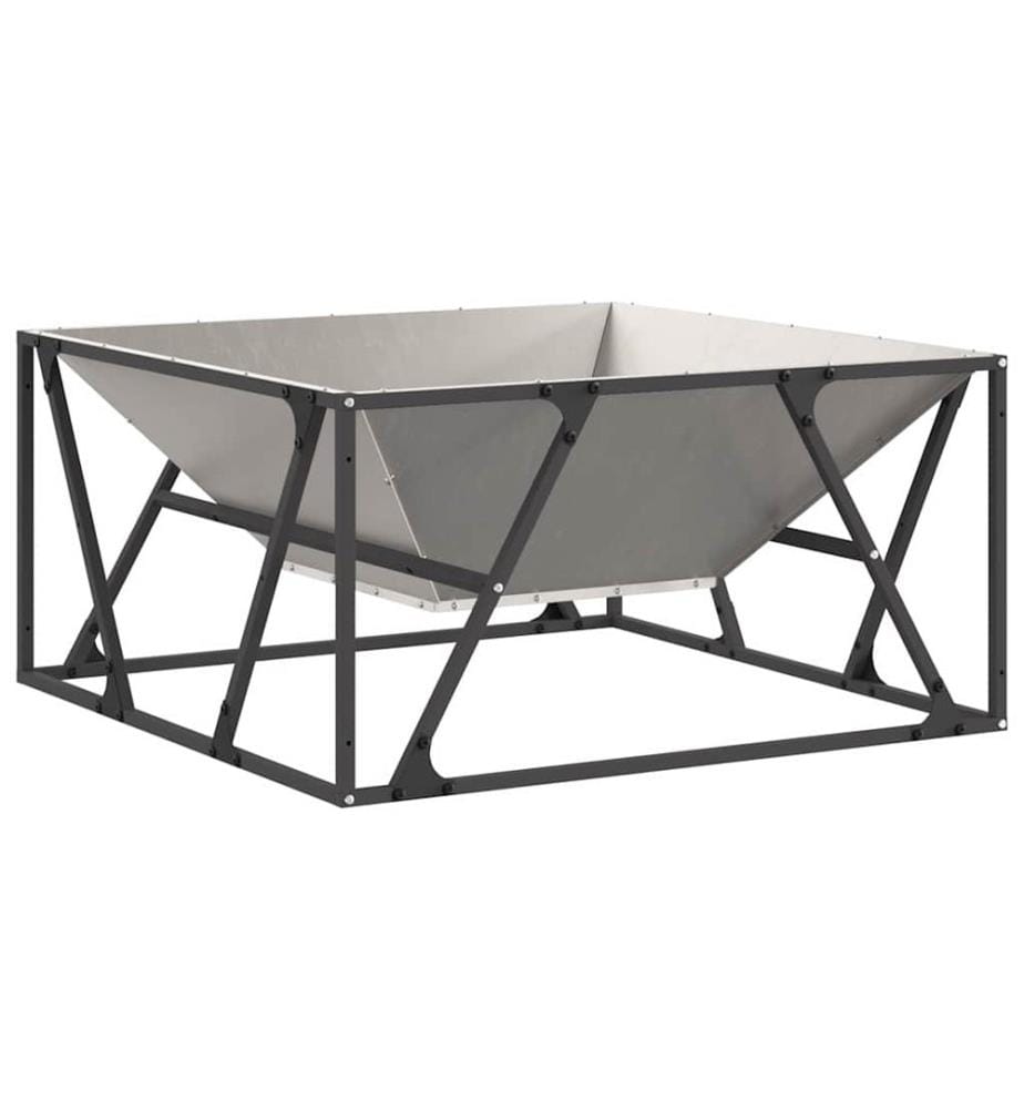 Braise Marron 80 x 80 x 40 cm Acier patiné