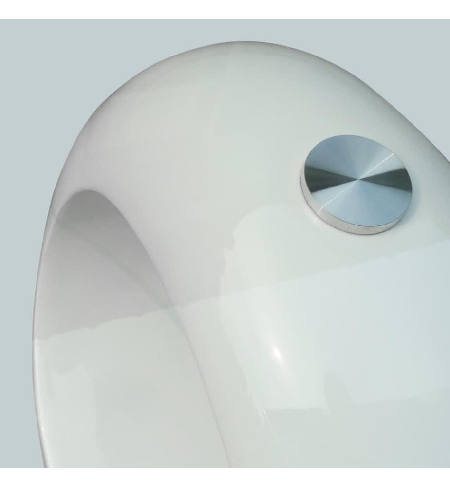 Couchtisch mit ovaler Glasplatte Hochglanz Weiss