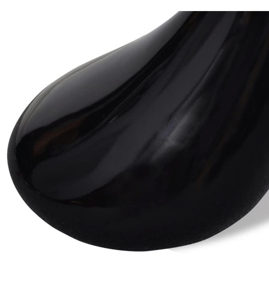 Beistelltische mit runder Glasplatte 2 Stk. Hochglanz Schwarz