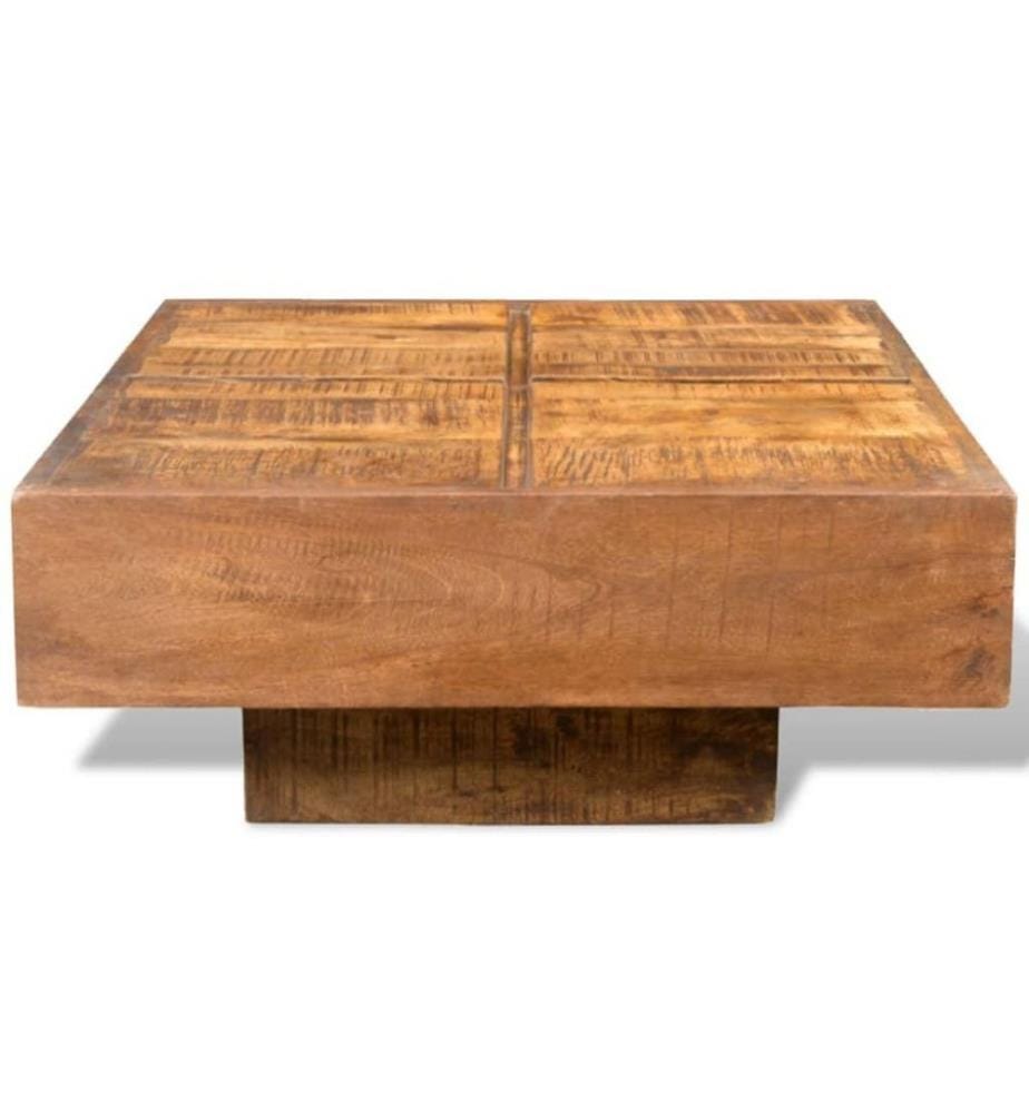 Couchtisch Braun Quadratisch Massivholz Mango