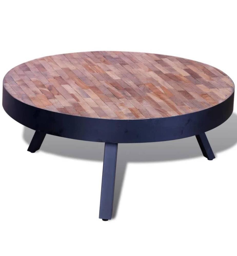 Couchtisch Rund Altholz Teak
