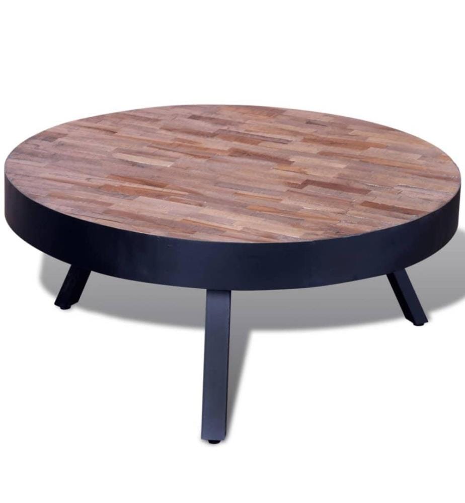 Couchtisch Rund Altholz Teak