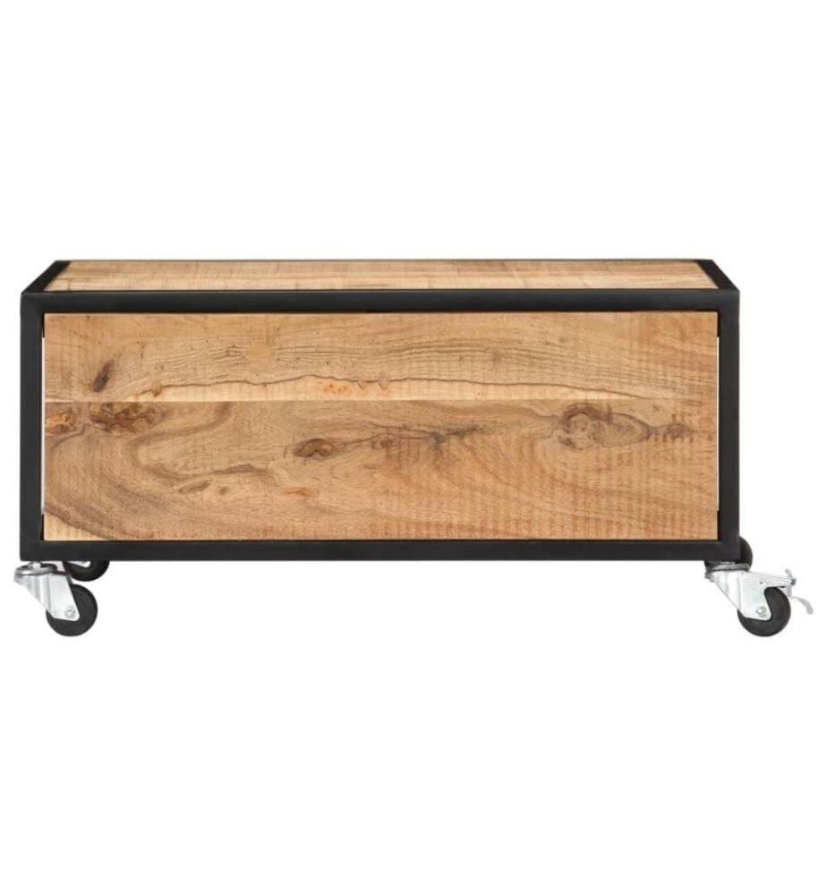 Couchtisch 70 x 70 x 32 cm Massivholz Akazie
