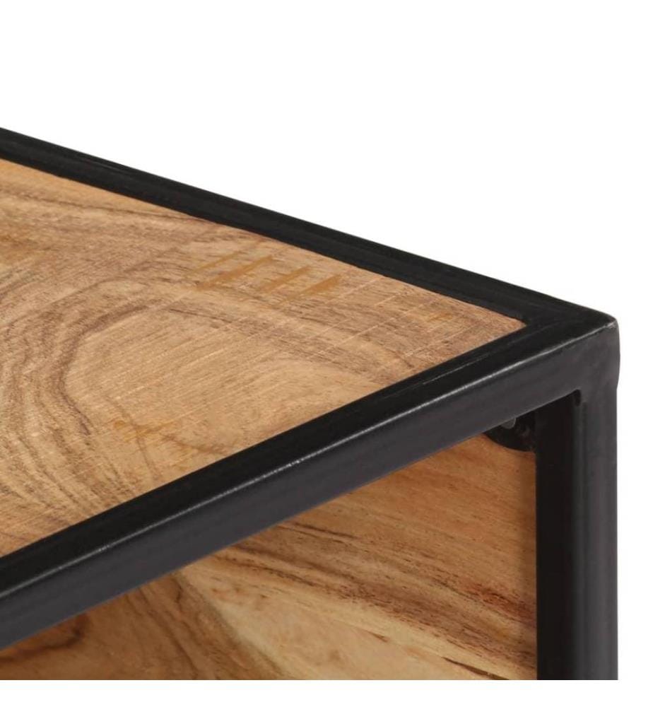 Couchtisch 70 x 70 x 32 cm Massivholz Akazie