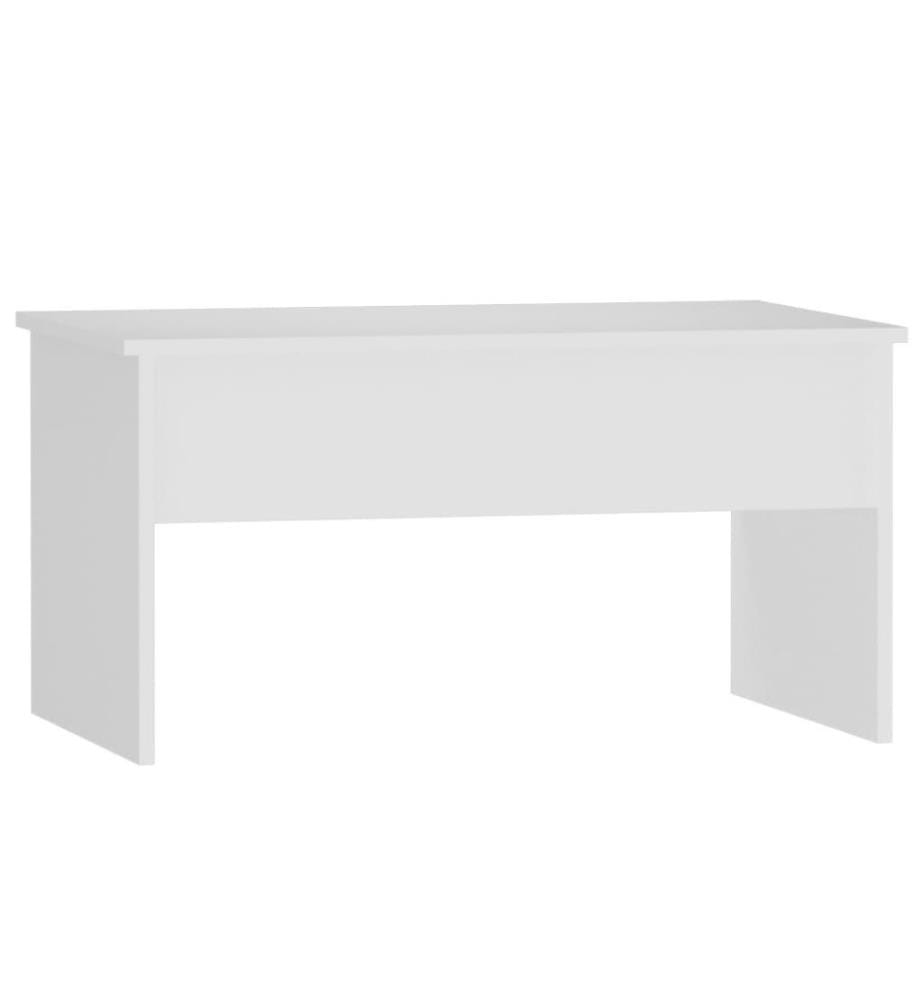 Table basse Blanc 80x50,5x41,5 cm Bois d'ingénierie