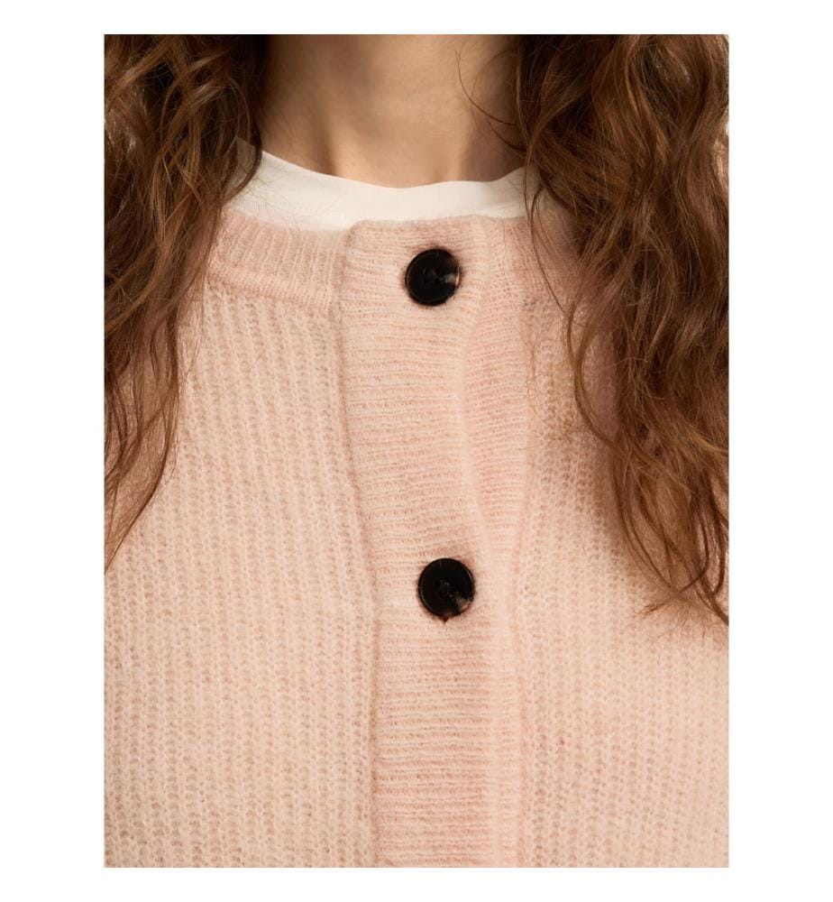 Strickjacke - Blass meliertes Rosenholz
