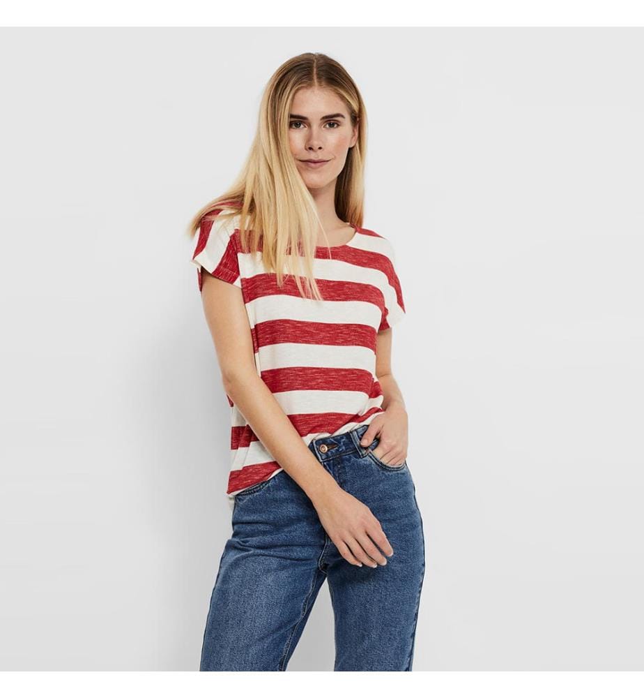 T-Shirt Noos - Rouge Et Blanc