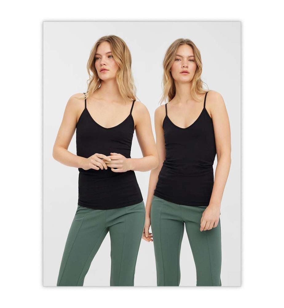 2Er-Pack Tanktops - Schwarz