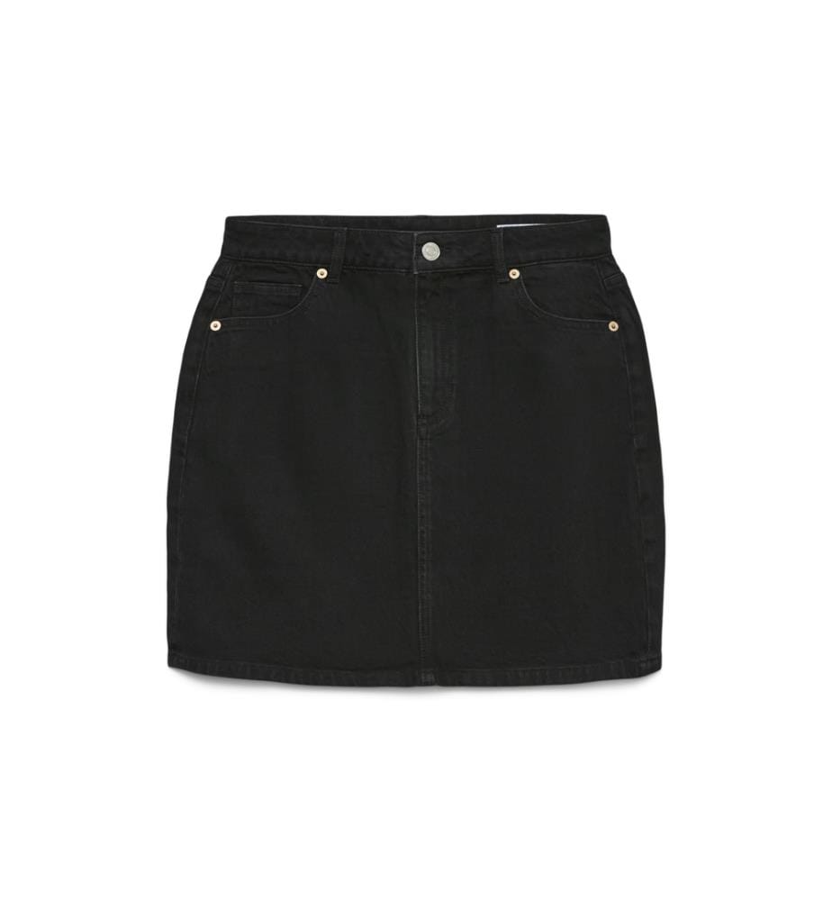 Kurzer Jeansrock - Schwarz