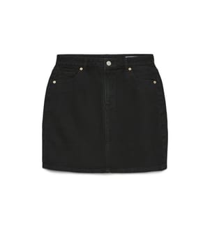 Kurzer Jeansrock - Schwarz
