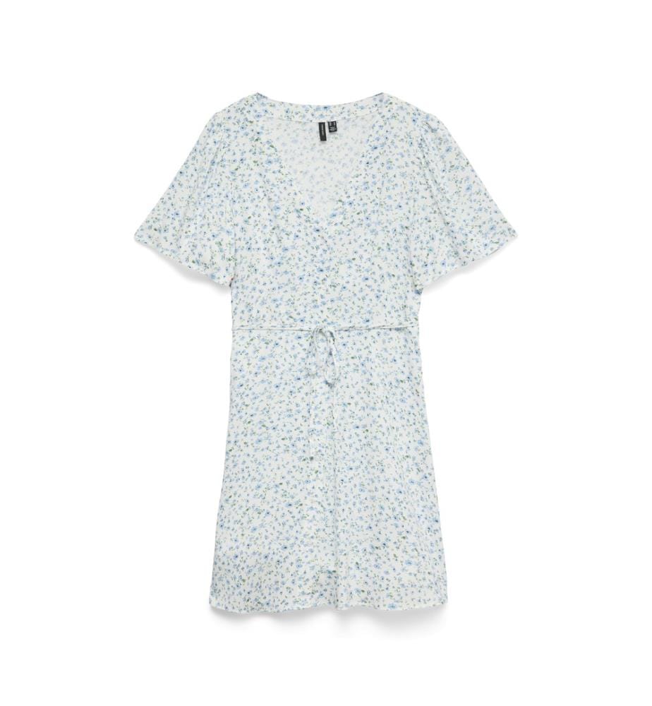 Robe courte - Blanc et Bleu