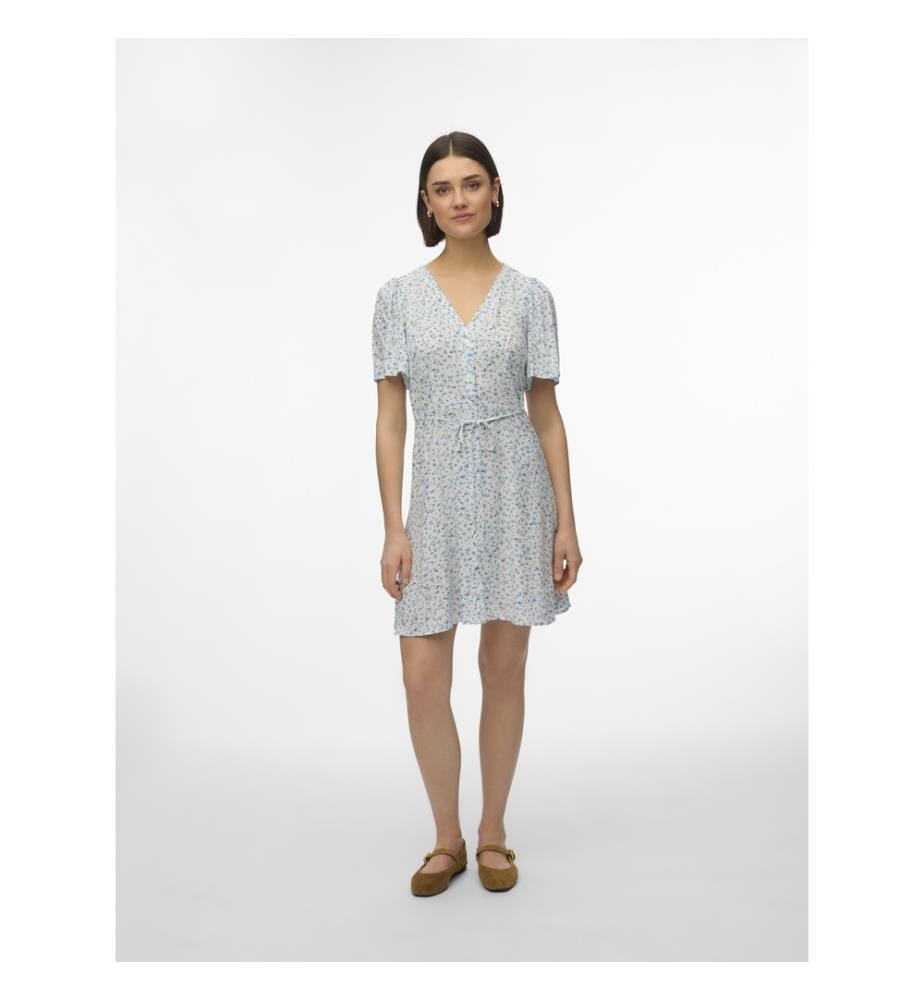 Robe courte - Blanc et Bleu