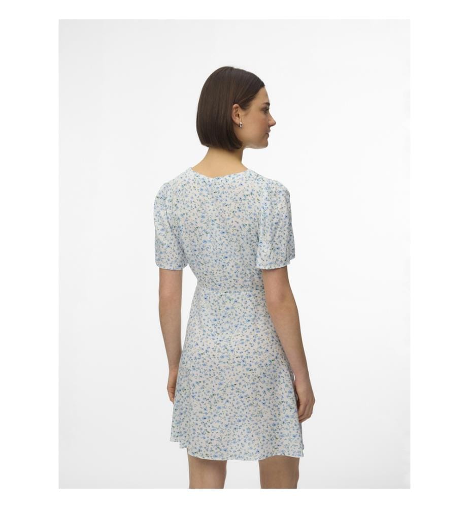 Robe courte - Blanc et Bleu