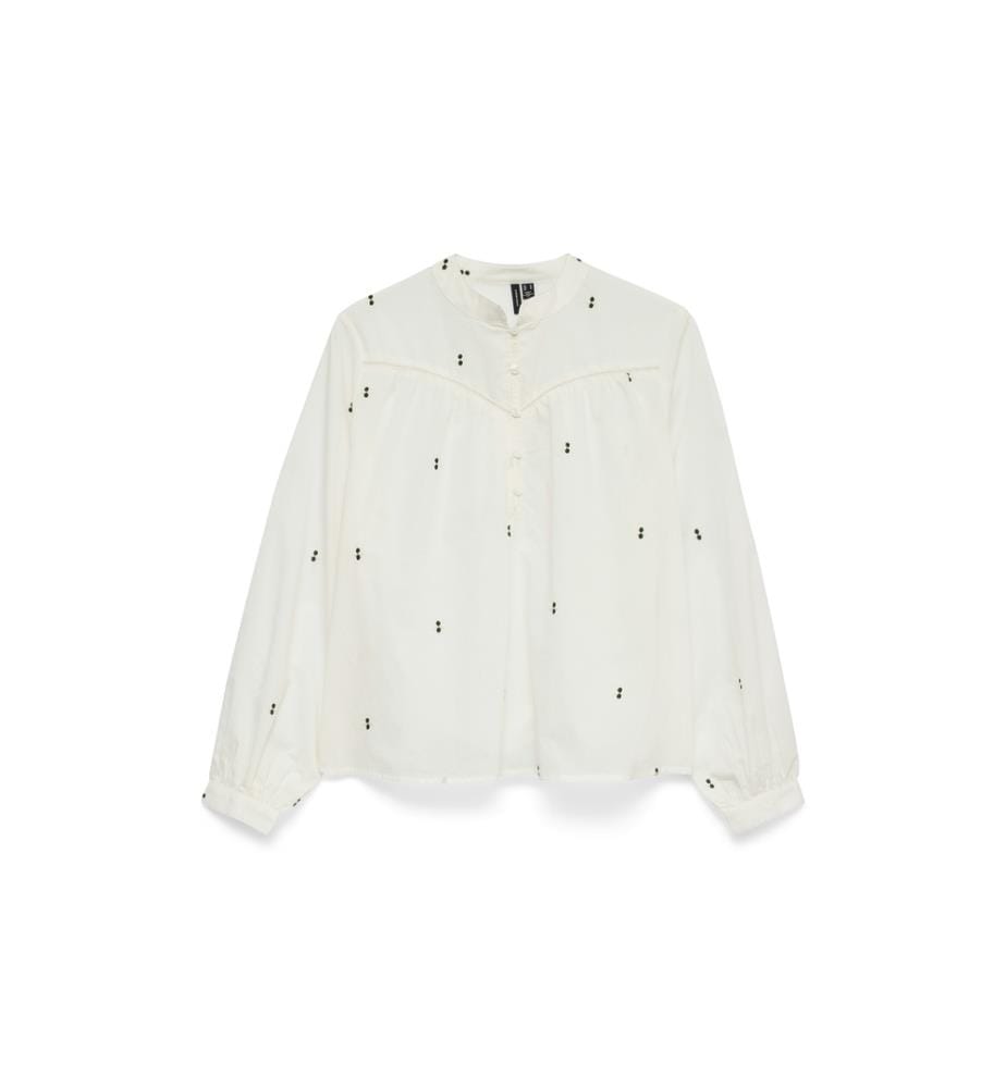 Regular Fit Bluse - Weiss