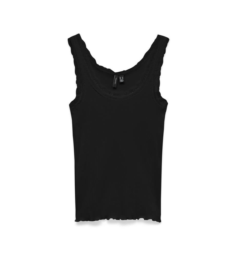 Slim Fit Top - Schwarz