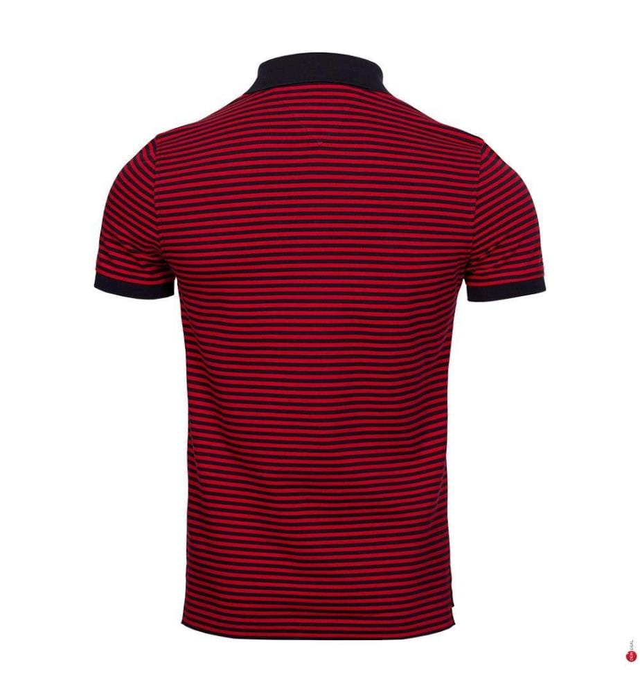 Poloshirt 1985 Regular Fit - Rot und Schwarz