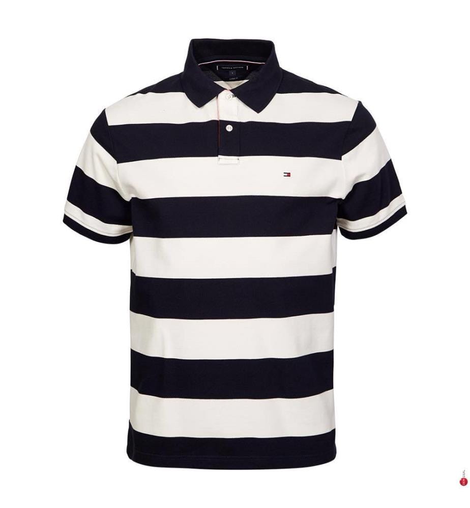 Poloshirt mit Kontrast-Polsterung - Desert Sky / Ivory Petal