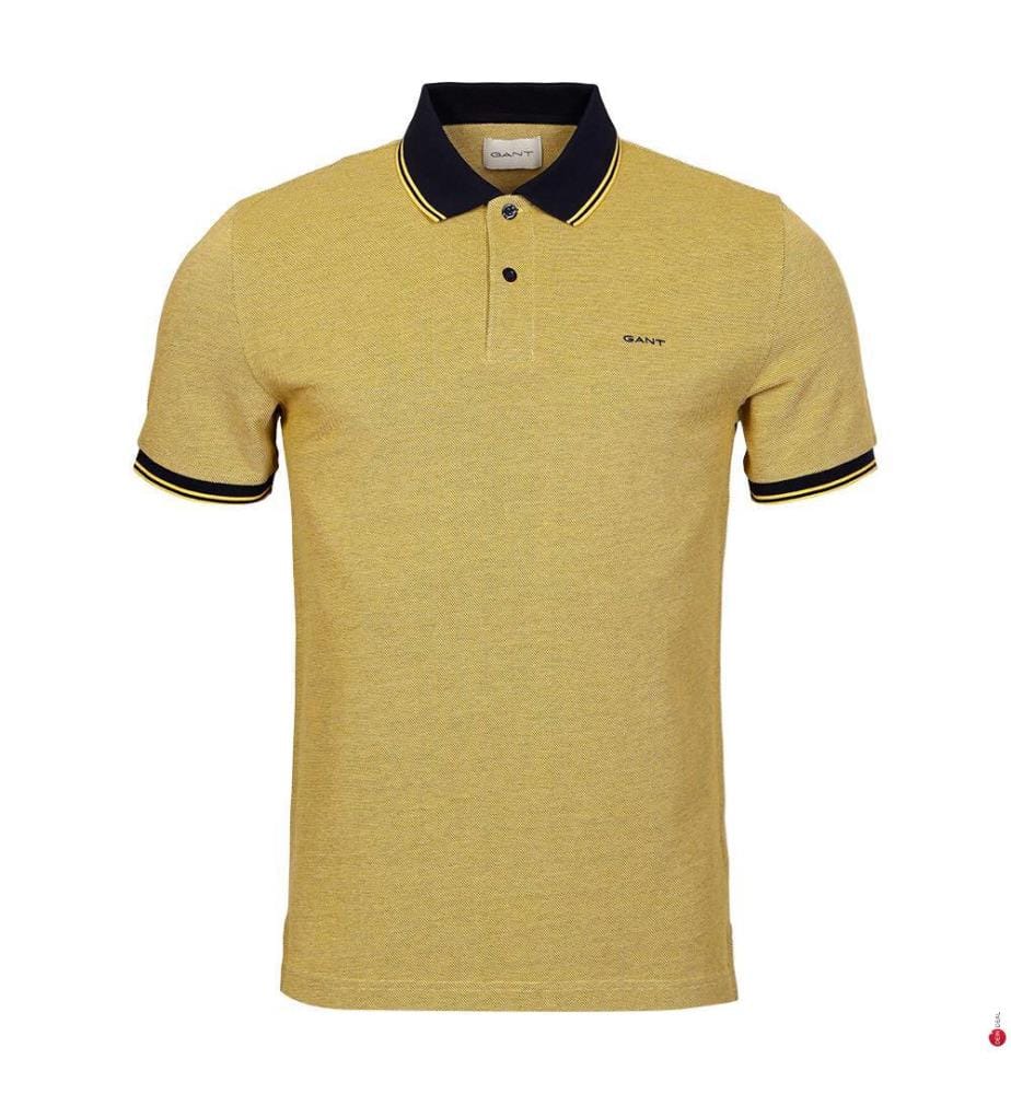 Polo en piqué 4 cols Oxford - Banana Yellow