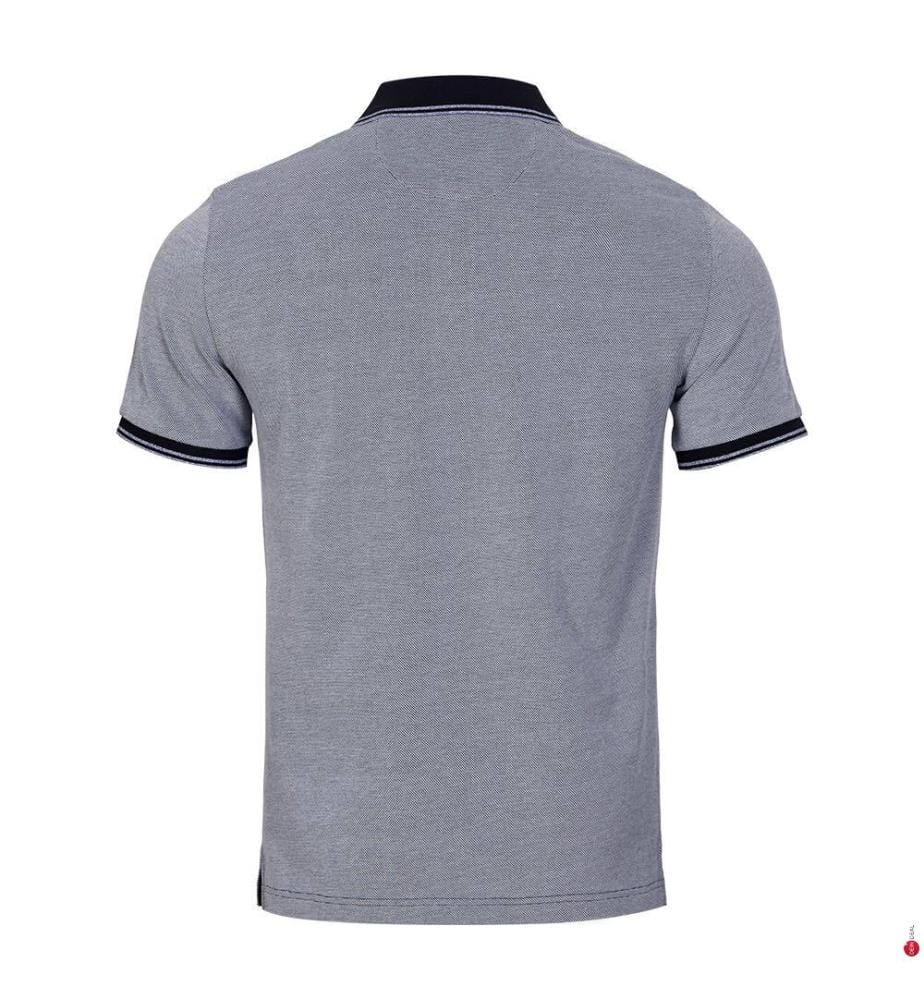 Polo en piqué 4 cols Oxford - Dusty Navy
