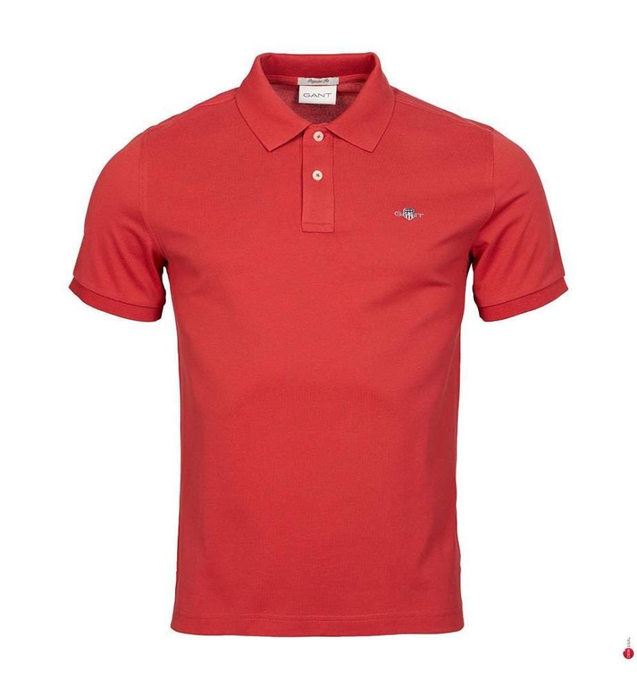 Shield Regular Fit Piqué-Poloshirt - Ziegelrot