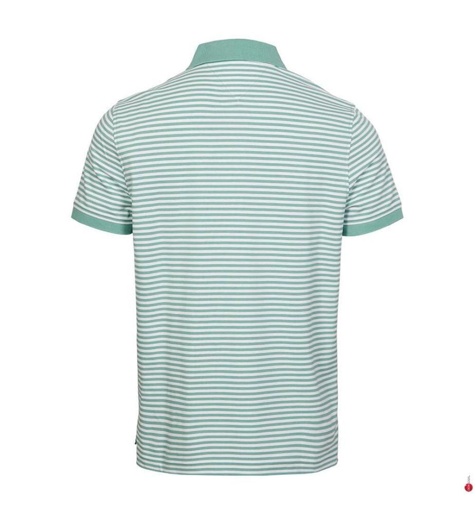Poloshirt Regular Fit - Weiss und Grün
