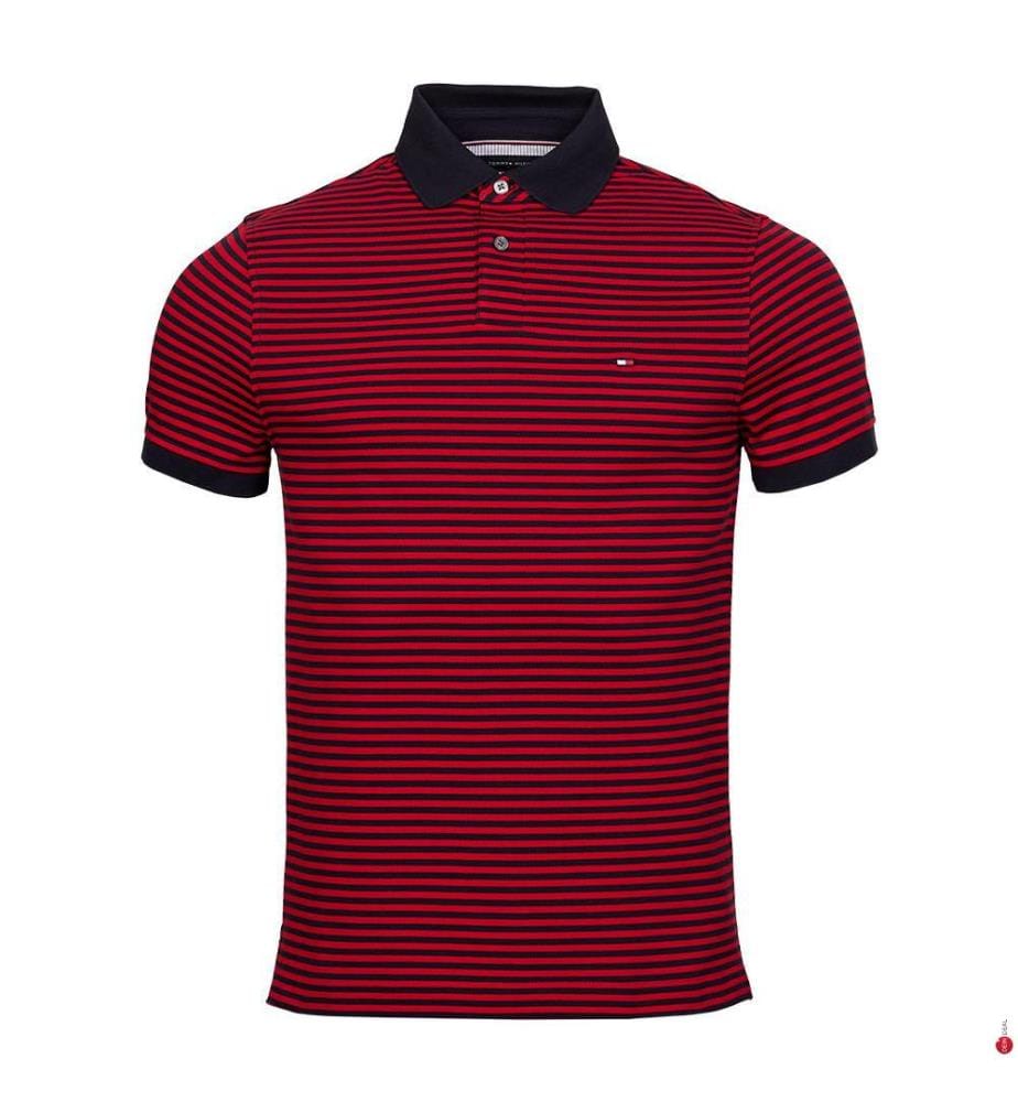 Poloshirt Regular Fit - Schwarz und Rot