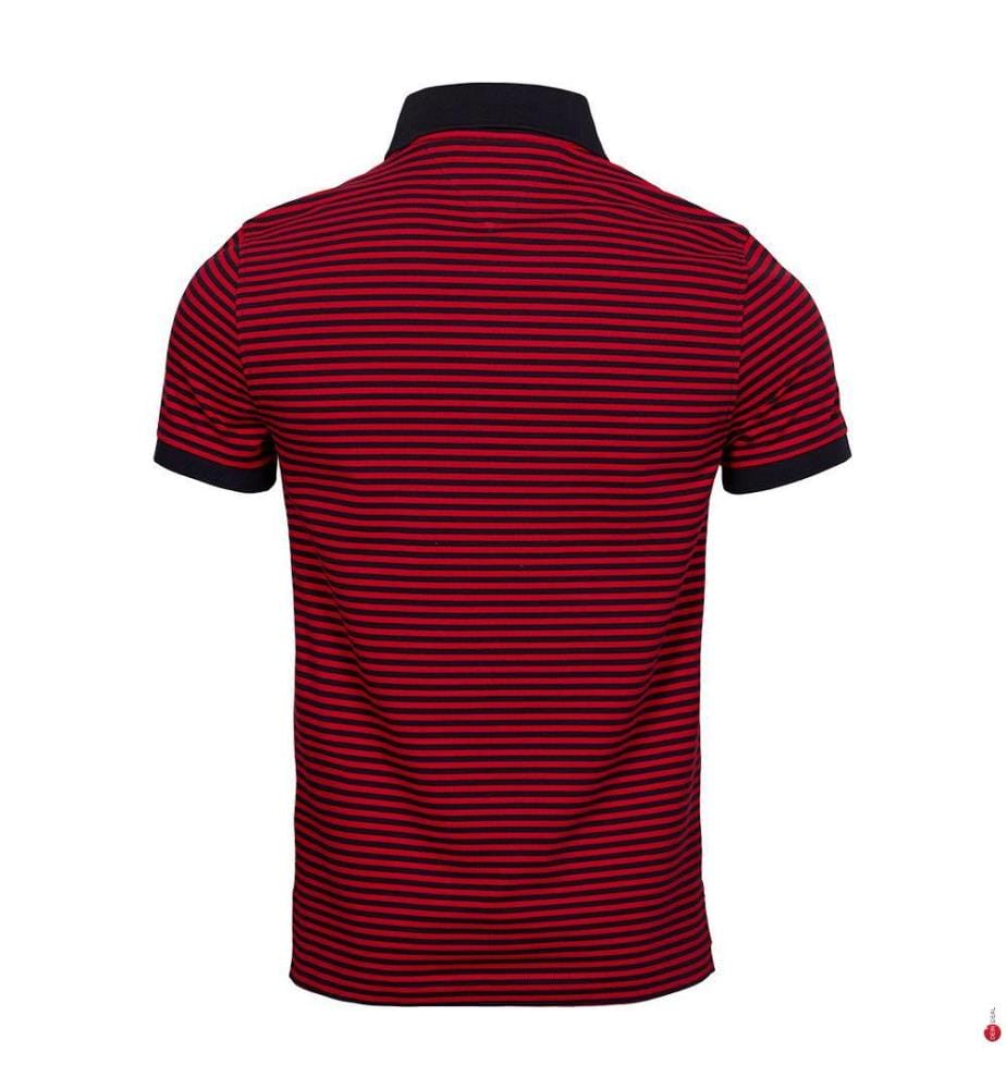 Poloshirt Regular Fit - Schwarz und Rot