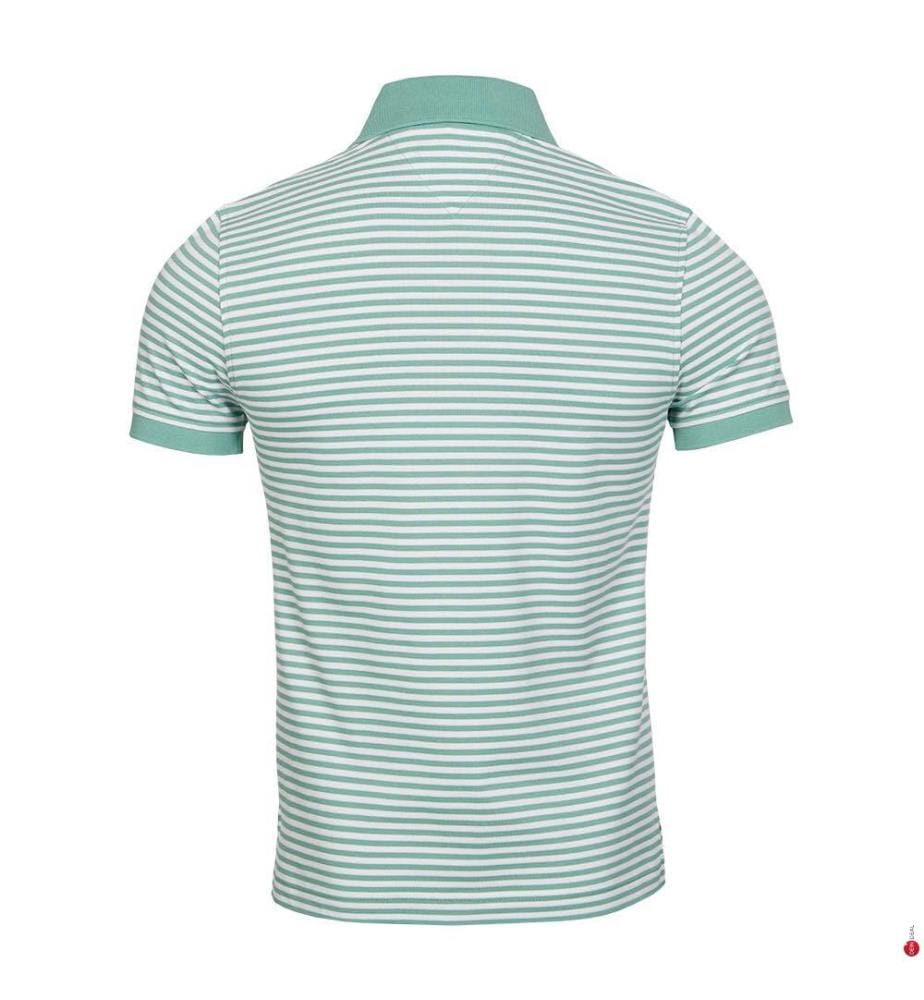 Poloshirt 1985 Regular Fit - Grün und Weiss