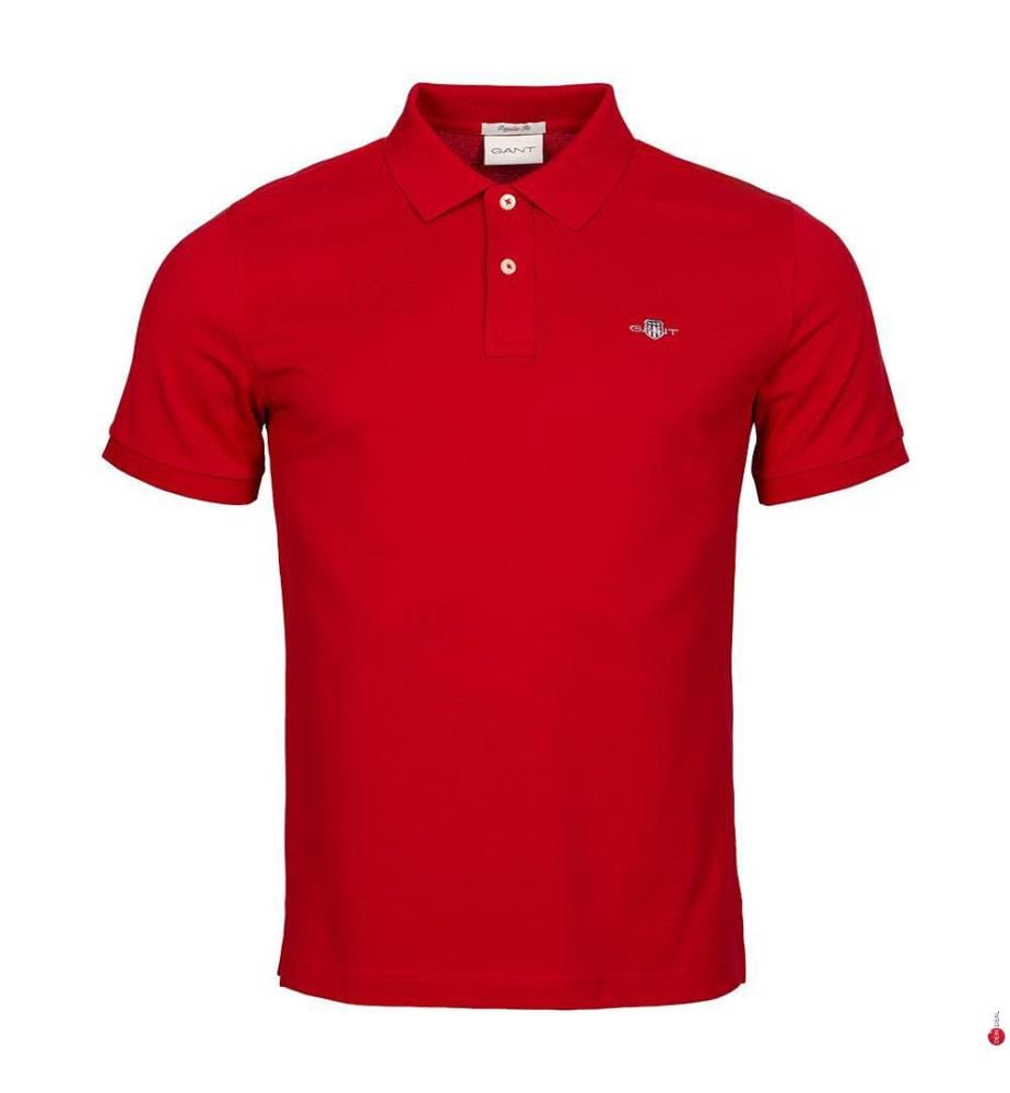 Shield Regular Fit Piqué-Poloshirt - Ruby Red