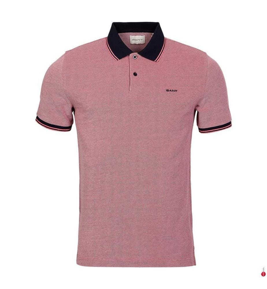 Polo Pique 4-Col Oxford - Wassermelonenrot