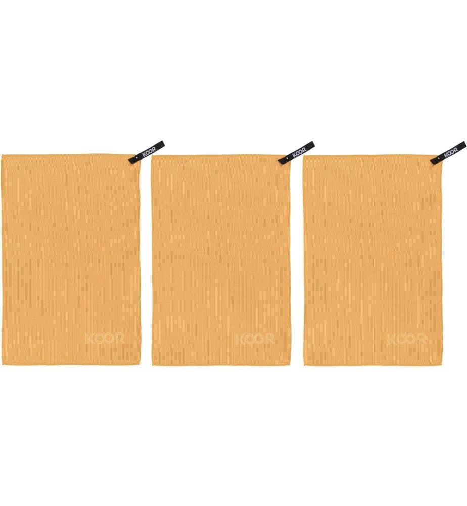 KOOR - Handtuch Silva Onda Arancia 3er-Pack S 35 x 55 cm