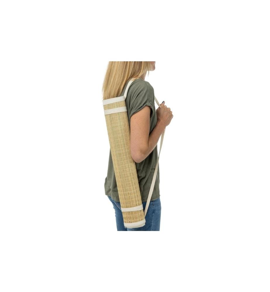 KOOR - Tapis de plage 180 x 60 cm, naturel / blanc