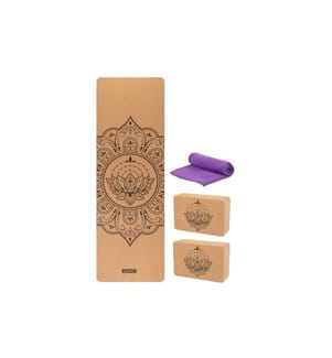 KOOR - Yoga-Set 4-teilig, Kork