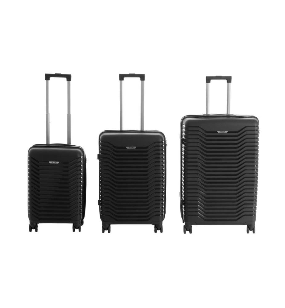 KOOR - Set de valises de voyage Manille 3 pièces, noir