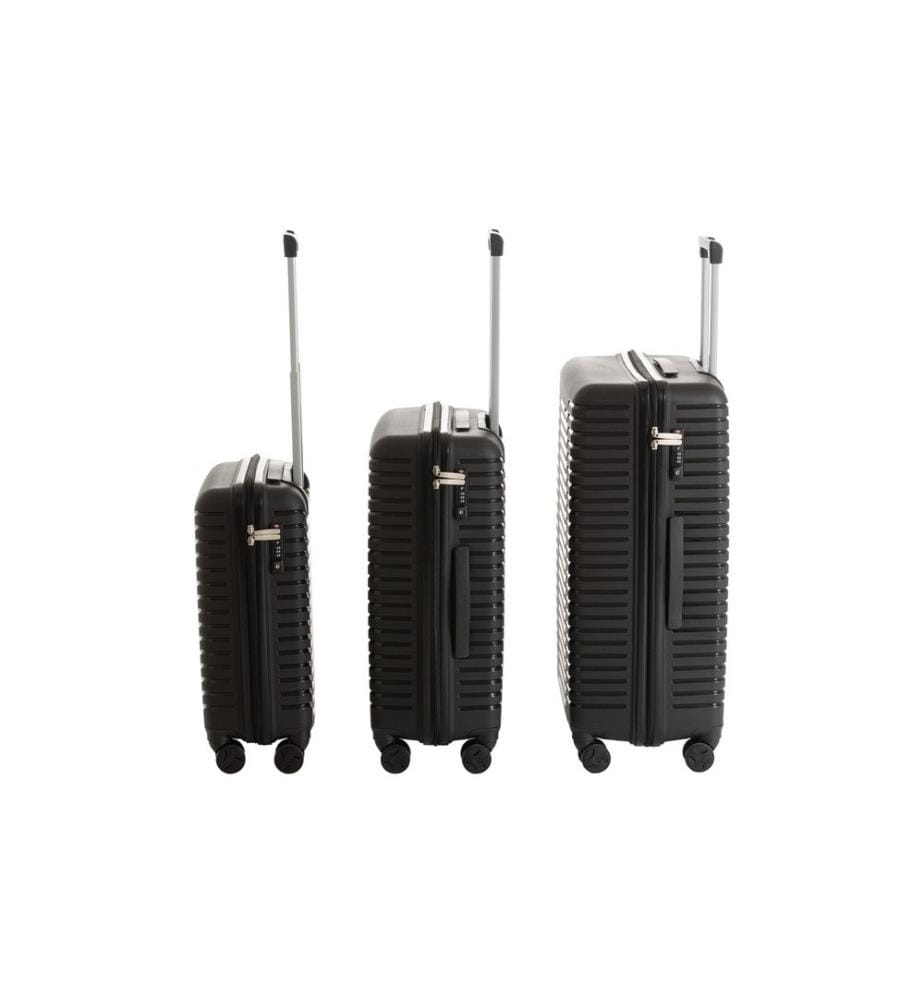 KOOR - Set de valises de voyage Manille 3 pièces, noir