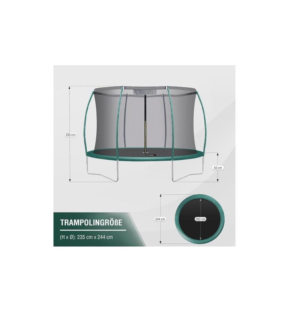 KOOR - Trampolin mit Leiter, Durchmesser: 244 cm