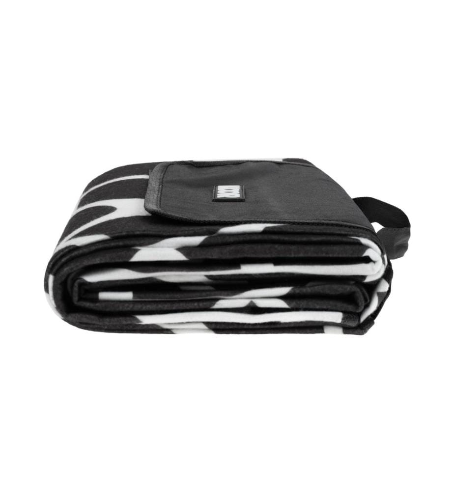 KOOR - Picknickdecke Ornamental, Schwarz/Weiss 135 x 160 cm