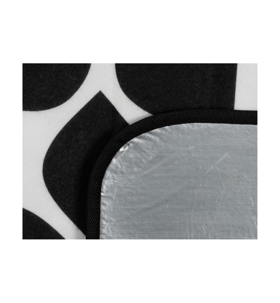 KOOR - Picknickdecke Ornamental, Schwarz/Weiss 135 x 160 cm