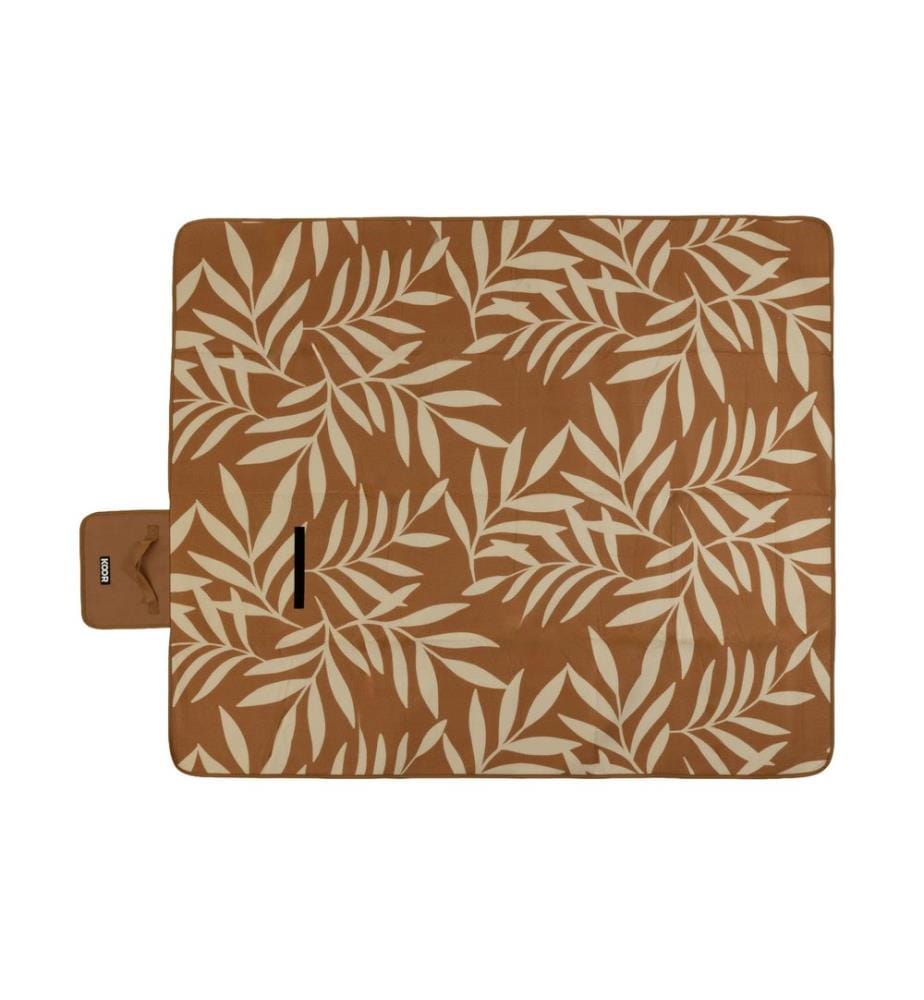 KOOR - Picknickdecke Leaves, Braun 135 x 160 cm