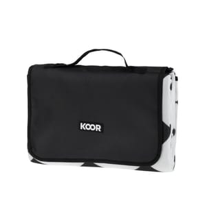 KOOR - Picknickdecke Diamond, Schwarz/Weiss 150 x 200 cm