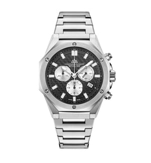 Raidillon Chrono Swiss Made Ronda 5030.D Uhr - Schwarz und Silber