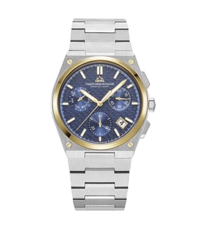 Attitude Chrono Uhr - Zweifarbig Gold & Silber / Blau